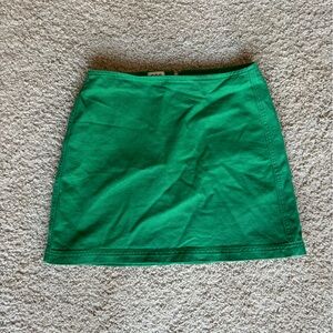 BDG green denim skirt